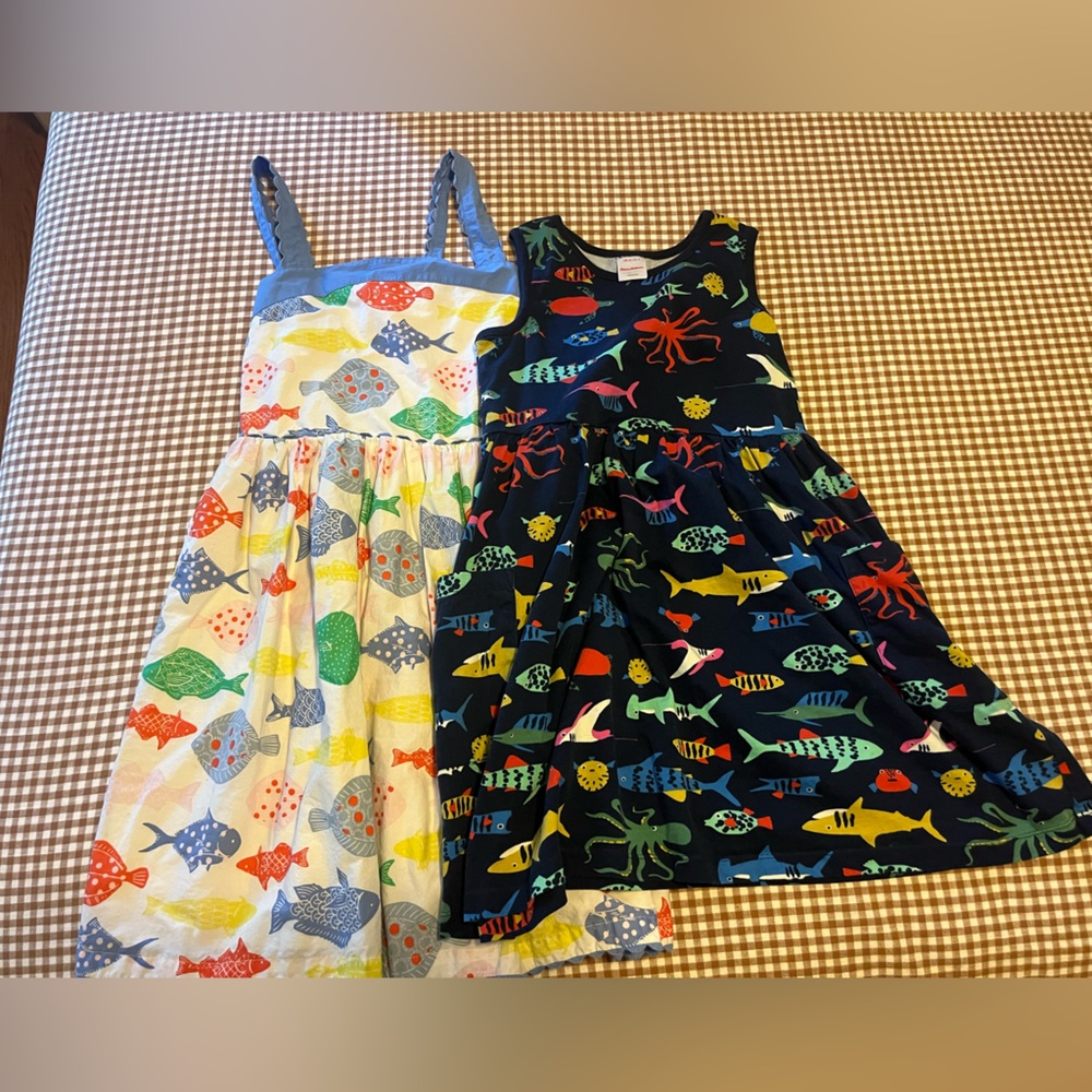 Mini Boden& Hanna Andersson Blue and Navy Dresses